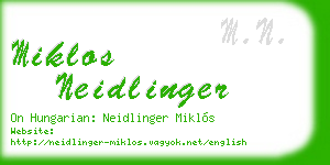miklos neidlinger business card